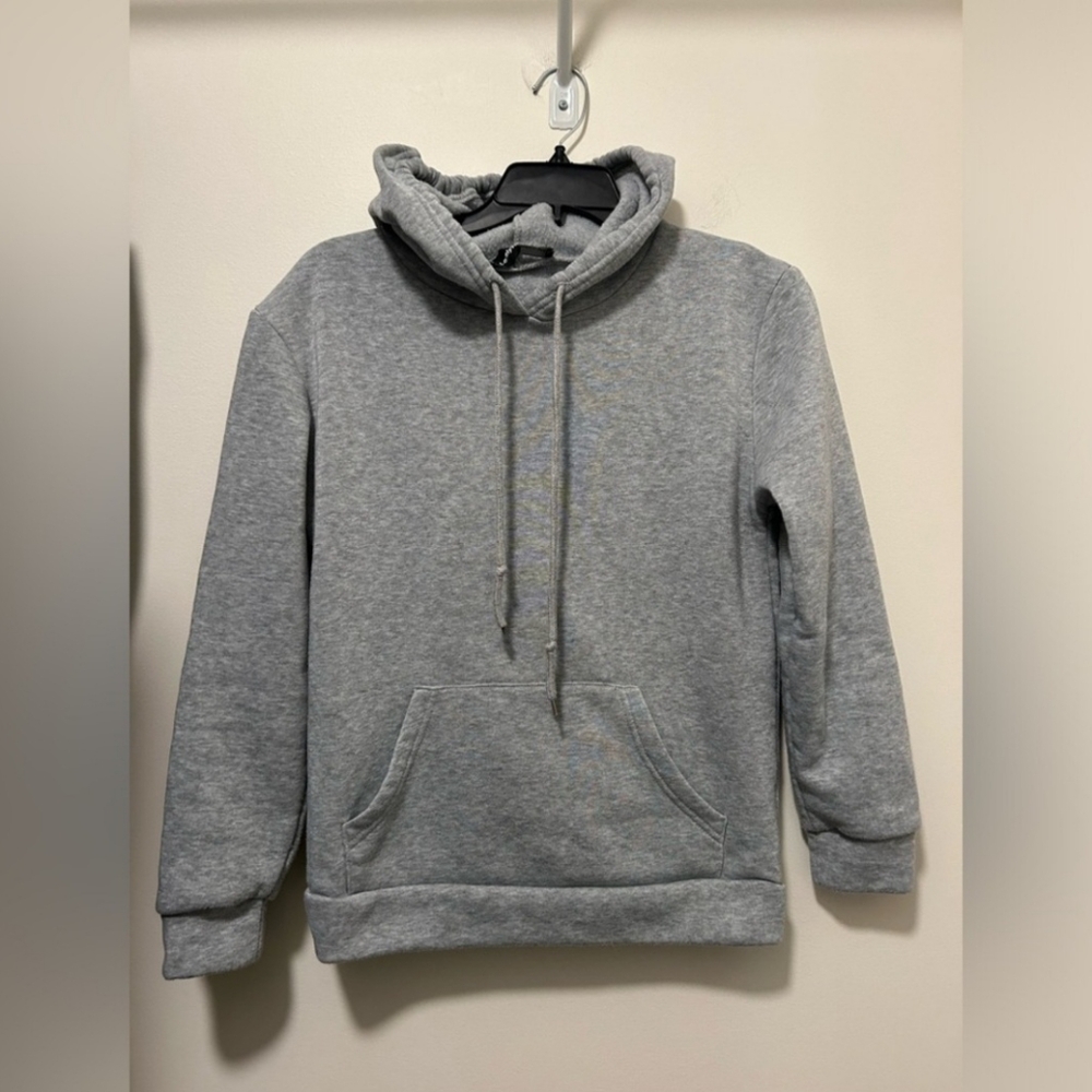 Gray Hooded Sweatshirt & Jogger Pants Set, Size XS